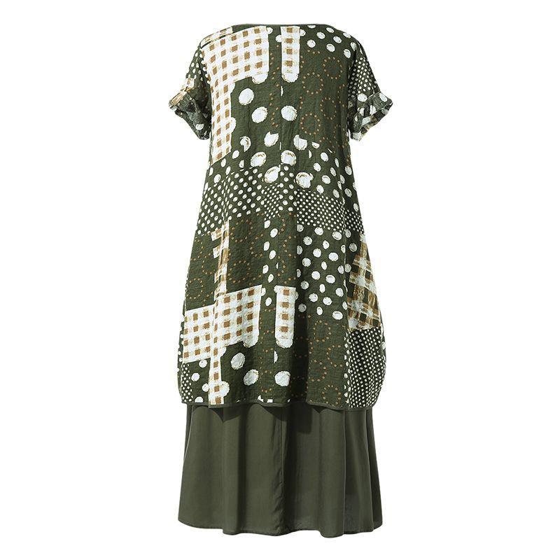 Female Print Patchwork Size Sexy Long Skirt