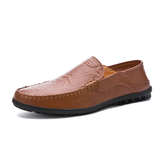 Cowhide Casual Plus Size Leather Shoes Plus Size