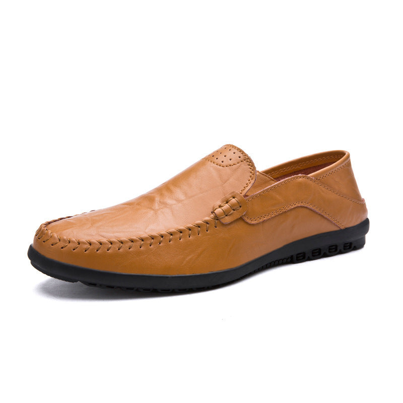 Cowhide Casual Plus Size Leather Shoes Plus Size