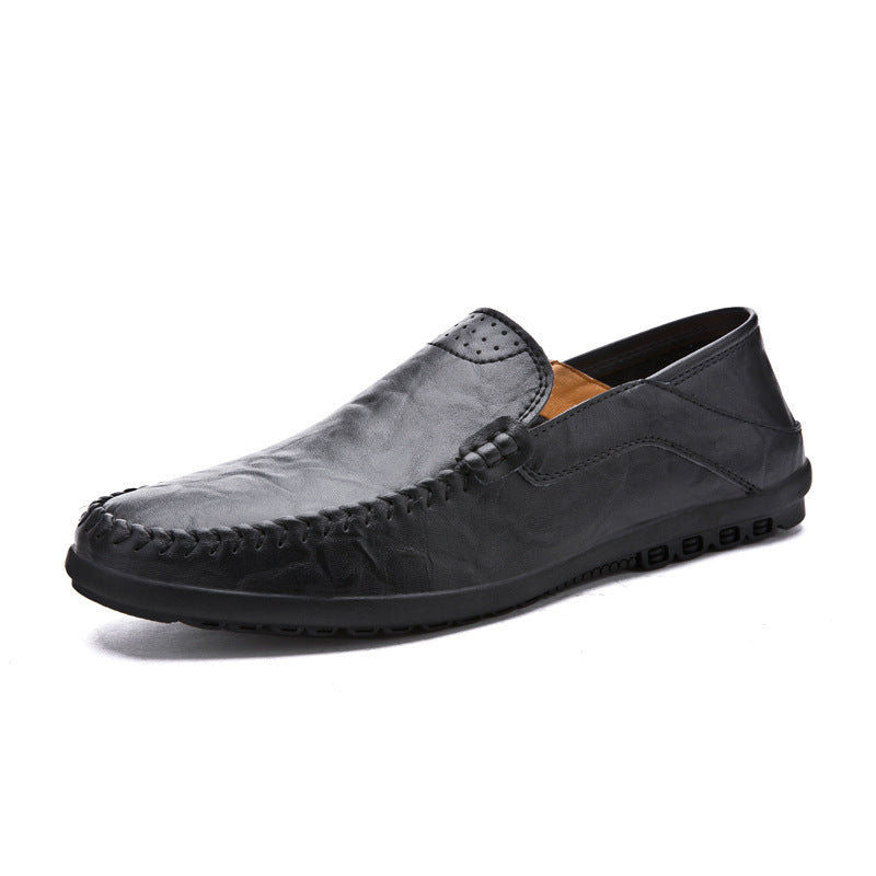 Cowhide Casual Plus Size Leather Shoes Plus Size