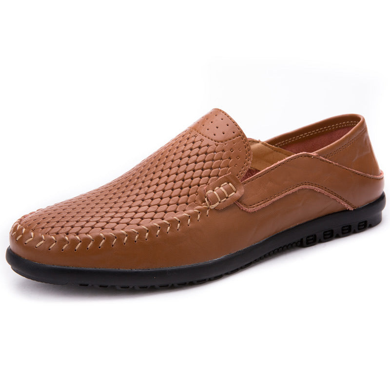 Cowhide Casual Plus Size Leather Shoes Plus Size