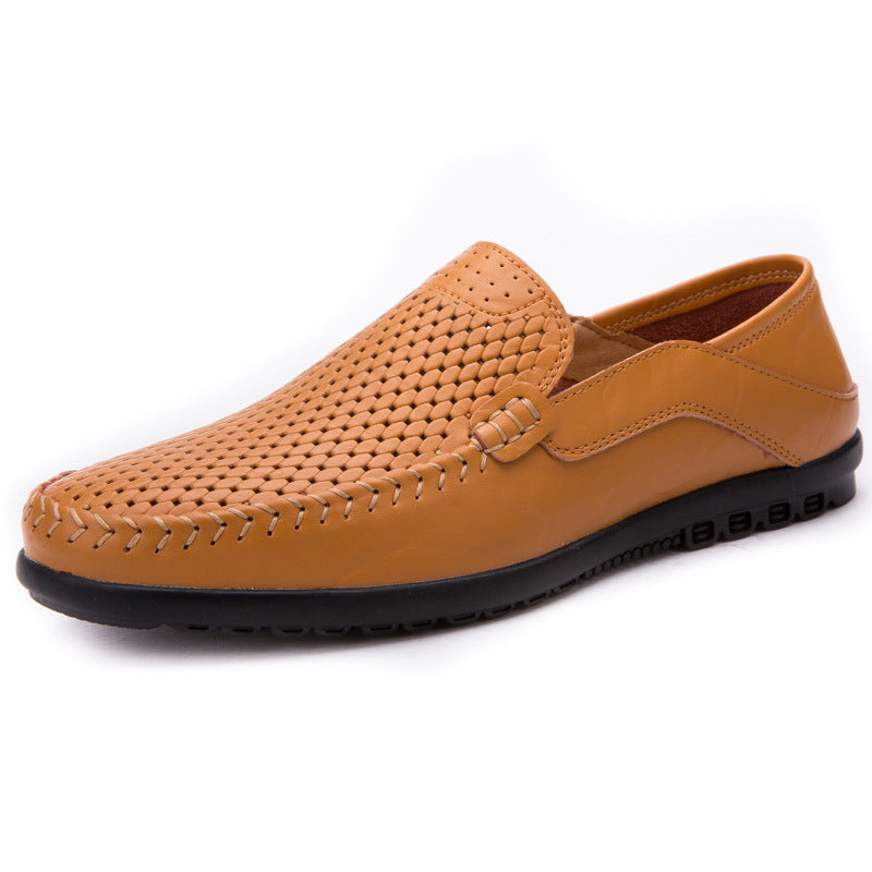 Cowhide Casual Plus Size Leather Shoes Plus Size