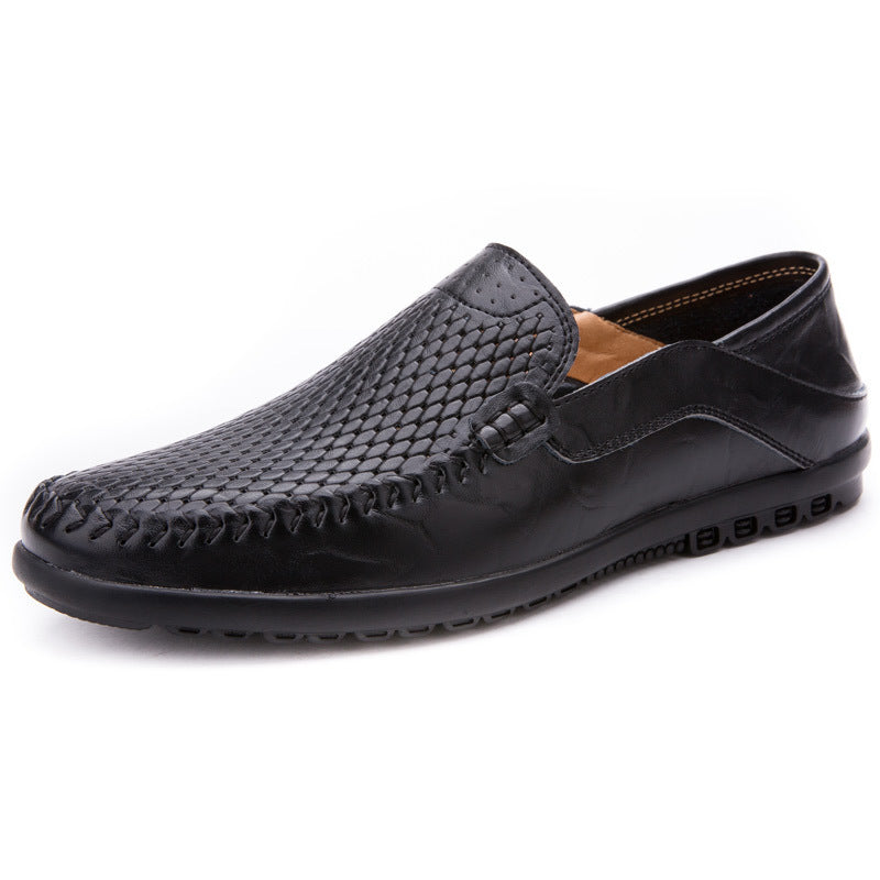 Cowhide Casual Plus Size Leather Shoes Plus Size