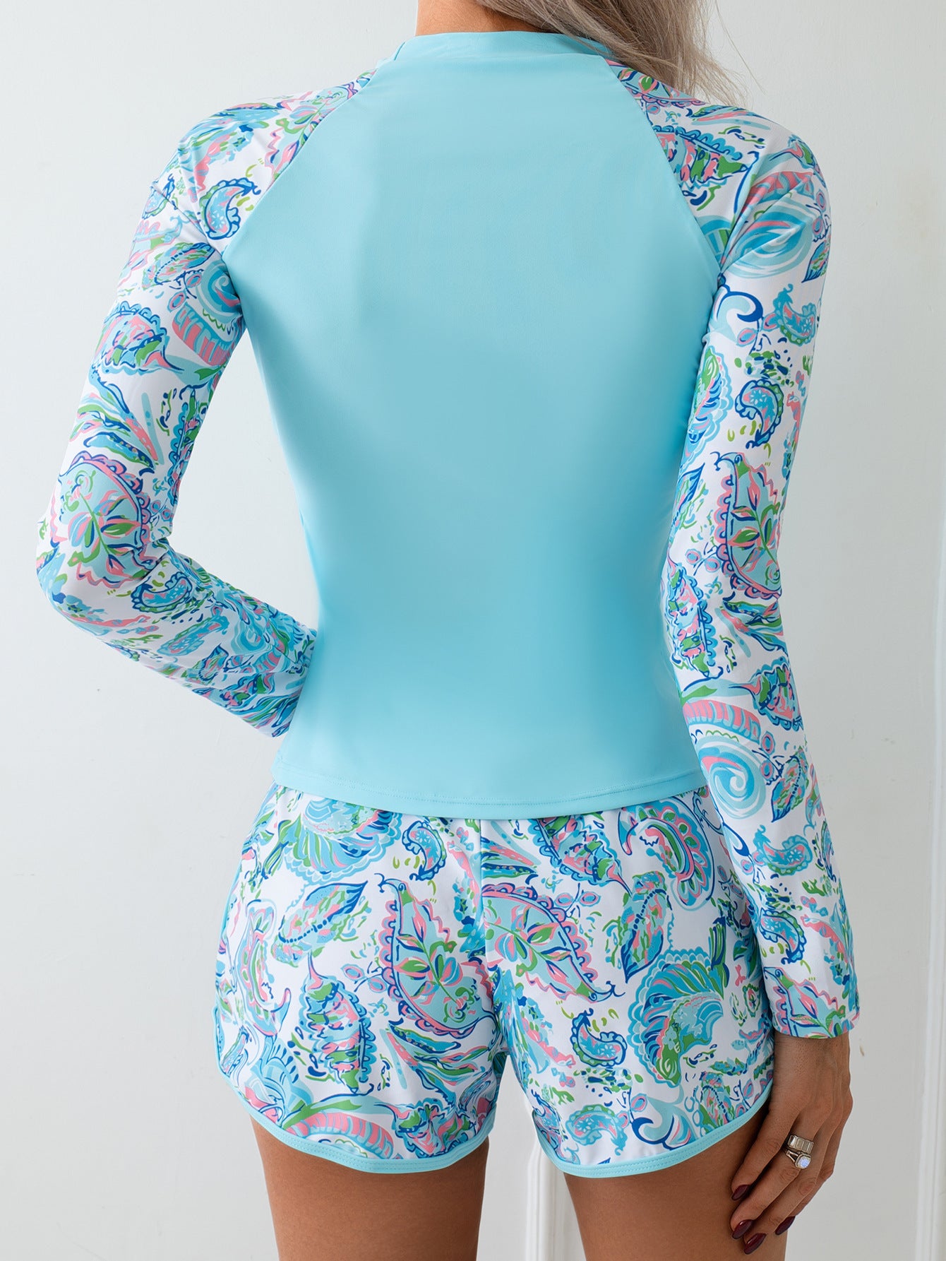 Boxer Sports Beach Print Two-piece Swimsuit