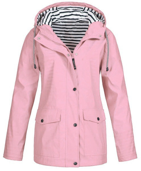 Sun Protection Outdoor Sportswear Striped Jacket Raincoat