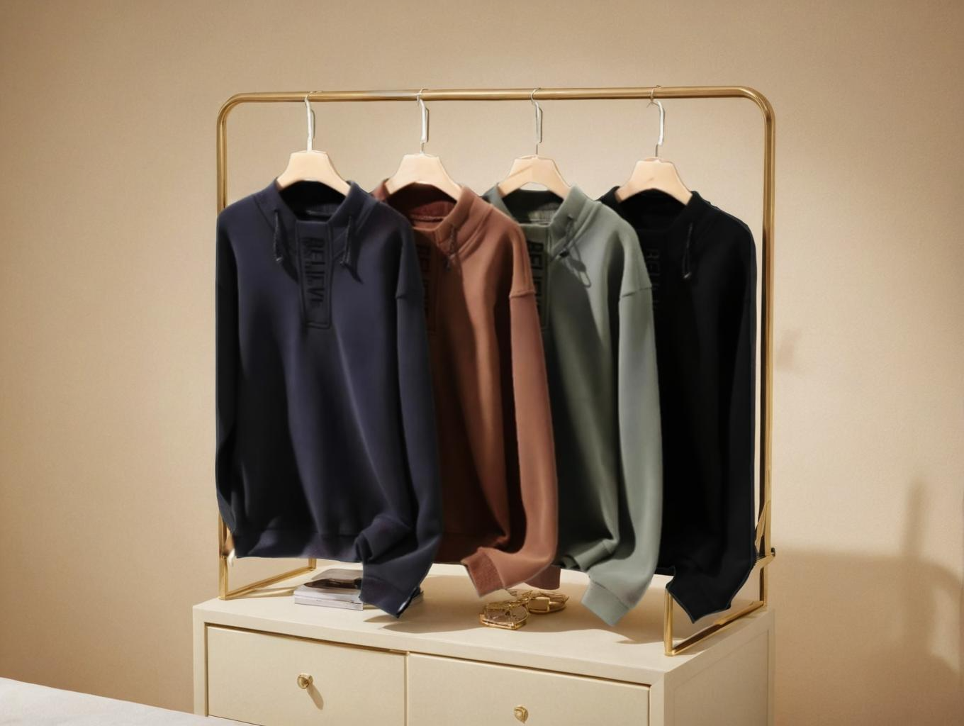 Round Neck Sweater — Men's and Women's Long Sleeves Couple Top